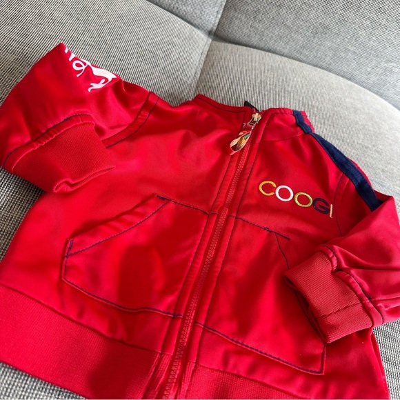 COOGI Baby Infant Zip Up Jacket Side Pockets Red Size 6/9 Months Unisex - Picture 2 of 8